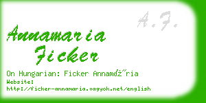 annamaria ficker business card